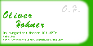 oliver hohner business card